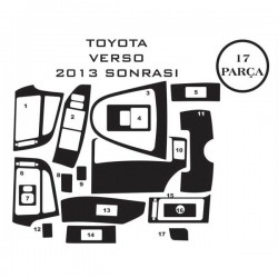 Toyota Verso 10- 17 Parça Konsol Maun Kaplama