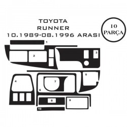 Toyota Runner 89-95 10 Parça Konsol Maun Kaplama