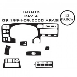 Toyota Rav4 94-00 13 Parça Konsol Maun Kaplama