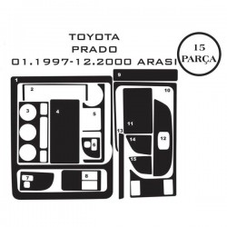 Toyota Prado 96-02 15 Parça Konsol Maun Kaplama