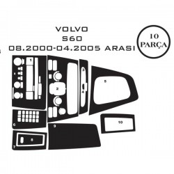 Volvo S60 00-09 10 Parça Konsol Maun Kaplama