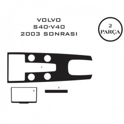 Volvo S40 04-12 2 Parça Konsol Maun Kaplama