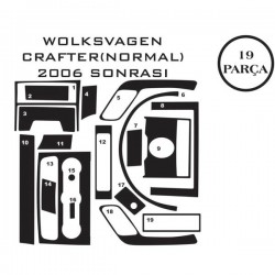 Volkswagen Crafter 06- 19 Parça Konsol Maun Kaplama