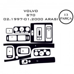 Volvo S70 96-00 13 Parça Konsol Maun Kaplama