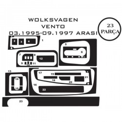 Volkswagen Vento 92-99 23 Parça Konsol Maun Kaplama