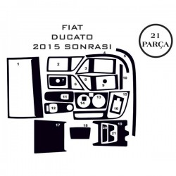Fiat Ducato 14- 21 Parça Konsol Maun Kaplama