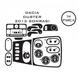 Dacia Duster 09-18 34 Parça Konsol Maun Kaplama