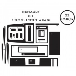 Renault 21 86-95 22 Parça Konsol Maun Kaplama