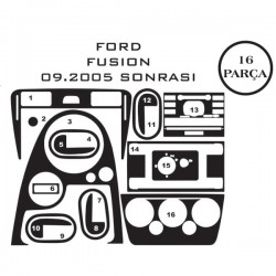 Ford Fusion 12-16 16 Parça Konsol Maun Kaplama